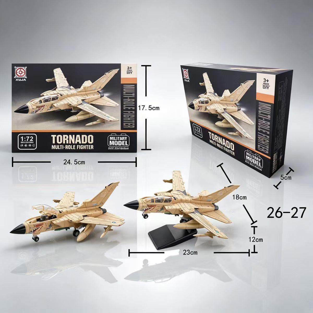 Model Airplane Plastic - 新製品 1:72スケール ABS製トルネード多機能戦闘機 クリエイティブミリタリーシリーズ ビルディングブロック 戦闘機ミニチュア飛行機モデル