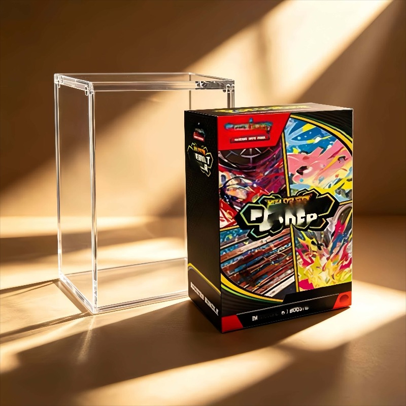 Funko Pop Protector - ポケモンブースターパック用透明アクリルディスプレイケース、防塵ハード透明保護ディスプレイケース（トレーディングカード用）