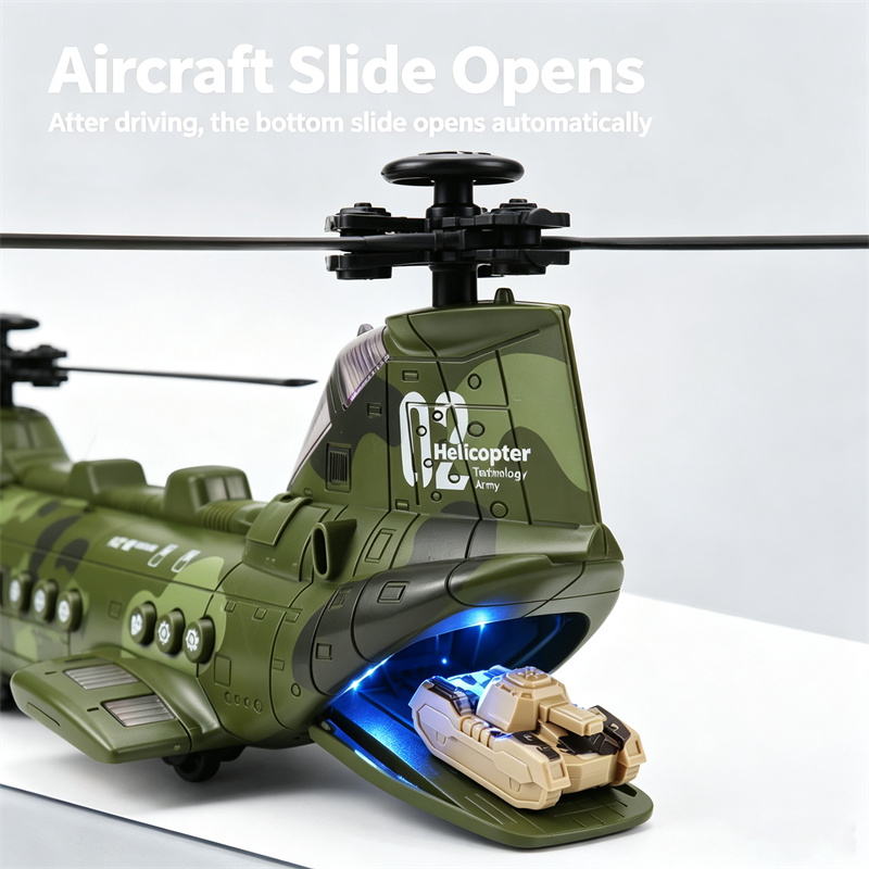 電動バンプ＆ゴー輸送機おもちゃ 360度回転 LEDライト  - Model Airplane Plastic のレビューと価格