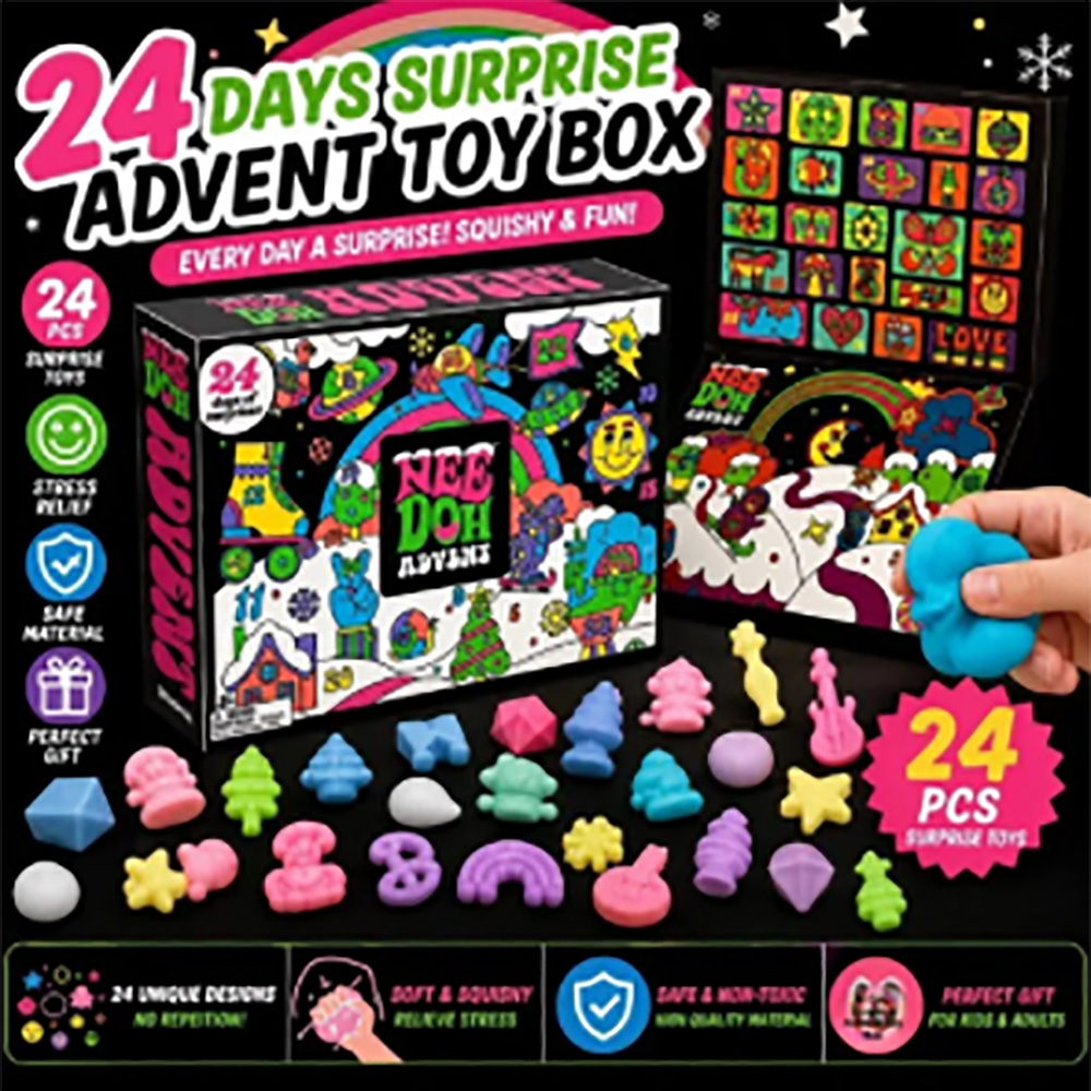 24個入り ニードー スクイッシュ フィジェット アドベント - Mystery Box Blind Bag のレビューと価格