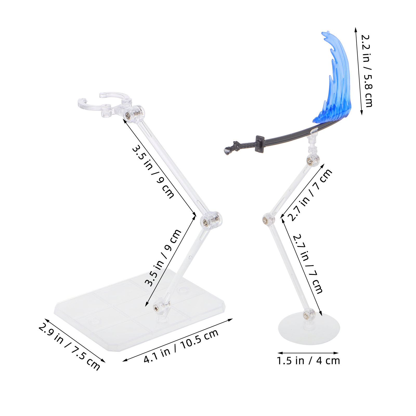 コレクション展示用のアクションベーススタンド1個。オフィスや - Action Figure Stand のレビューと価格