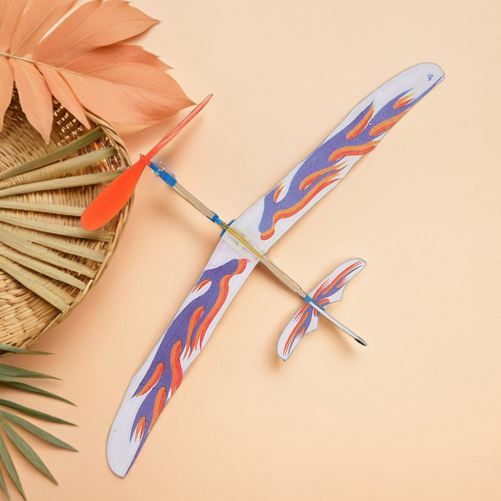 子供用DIYグライダー飛行機4個セット、ゴムバンド組み立て式 - Model Airplane Plastic のレビューと価格